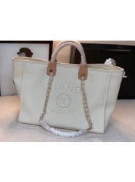 Chanel Canvas Tote Shopping Bag A66941 Cream HY17711rd58