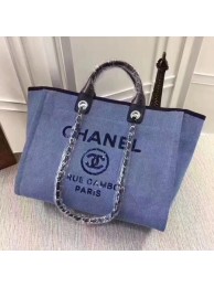 Chanel Canvas Tote Shopping Bag A68046 Blue HY22802np57
