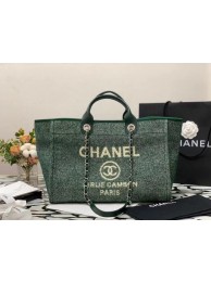 Chanel Canvas Tote Shopping Bag B66941 green HY23885Kn56
