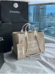 Chanel Canvas Tote Shopping Bag B66941 light gray HY12884bm74