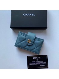 Chanel card holder AP0342 blue HY17932Dq89