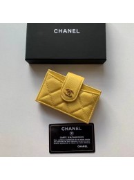 Chanel card holder AP0342 yellow HY23043hi67