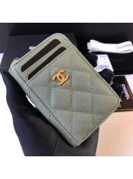 Chanel card holder Calfskin AP1650 green HY17451kC27
