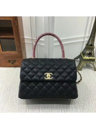Chanel Caviar Leather Top Handle Bag 92991 Black HY20509Ea63