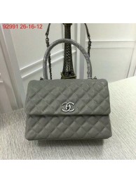 Chanel Caviar Leather Top Handle Bag 92991 Grey HY4432jo45
