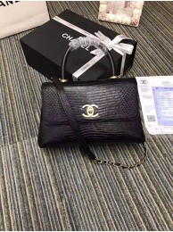 Chanel CC original Lizard top handle flap bag A93050 black Gold Buckle HY6265fJ40