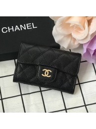 Chanel Classic Card Holder A31504 black gold-Tone Metal HY20071vm49