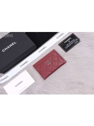 Chanel classic card holder Grained Calfskin & Gold-Tone Metal A31510 Burgundy HY3508UE80