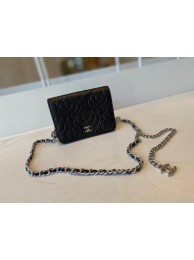 chanel classic clutch with chain Lambskin & Gold-Tone Metal AP3318 black HY106qM91