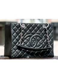 Chanel Classic Coco Bag Black GST Cannage Pattern A50995 Silver HY22135FA31