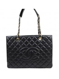 Chanel Classic Coco Bag Black GST Caviar Leather A50995 Gold HY13099Oj66