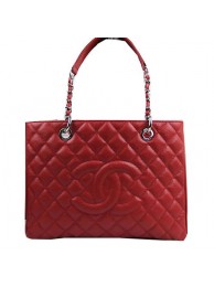 Chanel Classic Coco Bag Red GST Caviar Leather A50995 Silver HY9843sY95