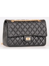 Chanel Classic Flap Bag Black Calfskin Leather A30226 Gold HY8845hc46