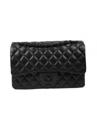 Chanel Classic Flap Bag Original Sheepskin Leather A1113 Black HY23732Zw99