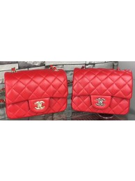 Chanel Classic Flap Bag Original Sheepskin Leather A5171 Red HY9786kC27