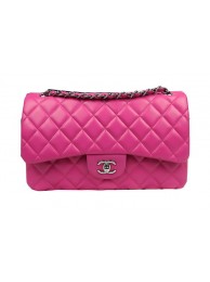 Chanel Classic Flap Bag Rose Original Leather CF1113 Silver HY6179va68