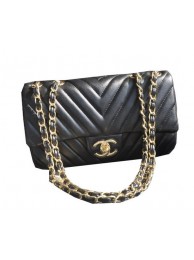 Chanel Classic Flap Bag Sheepskin Leather A92516 Black HY24674MB38