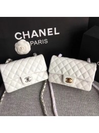 Chanel Classic Flap mini Bag Original Leather A1117 White HY23258gE29