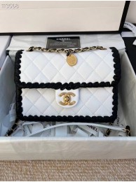Chanel Classic Flap Shoulder Bag Original Sheepskin leather AS6075 white HY4779Hn31