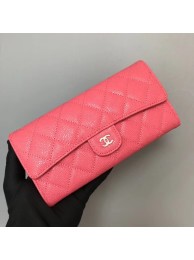 Chanel Classic Flap Wallet A31506 rose silver-Tone Metal HY9597rJ28