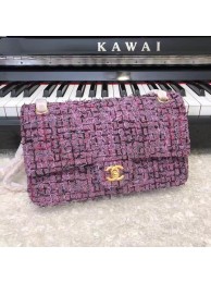 Chanel CLASSIC HANDBAG A01112 Dark Pink& gold HY288Ty85