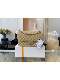 Chanel classic handbag Grained Calfskin&silver Metal 01112 apricot HY5382uk46