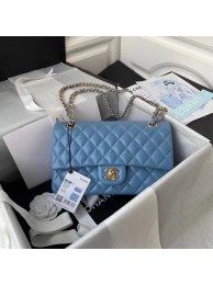 chanel classic handbag Lambskin & gold Metal A01112 blue HY18475KX86