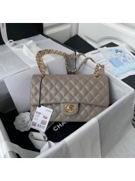 chanel classic handbag Lambskin & gold Metal A01112 grey HY14666VF54