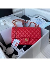 chanel classic handbag Lambskin & gold Metal A01112 red HY2798Pu45