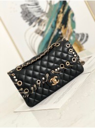 chanel classic handbag Lambskin& gold Metal AS1112 black HY26670KX51