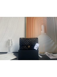 Chanel classic handbag Lambskin & gold Metal V01112 black HY8827rh54