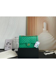 Chanel classic handbag Lambskin & gold Metal V01112 green HY16411TP23