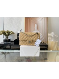 Chanel classic handbag Lambskin&silver Metal 01112 apricot HY13602Il41