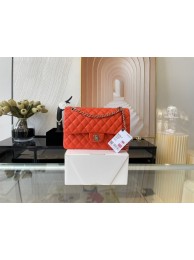 Chanel classic handbag Lambskin&silver Metal 01112 orange HY9936Eb92