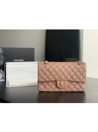 CHANEL Classic Handbag Lambskin Taupe 01112 & gold-Tone Metal HY24187Il41