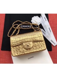 Chanel Classic Handbag Original Alligator & Gold-Tone Metal A01116 gold HY16256DS71