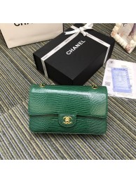Chanel Classic Handbag Original Lizard & Gold-Tone Metal A01112 green HY23576mm78