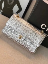 Chanel Classic Handbag Original silver & Gold-Tone Metal A01112 silver HY17843Mc61