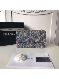 Chanel classic handbag Tweed Braid & Silver-Tone Metal A01112-1 HY5663io33