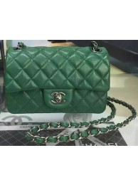 Chanel Classic MINI Flap Bag Cannage Pattern Leather A8500 Green HY3925nB26
