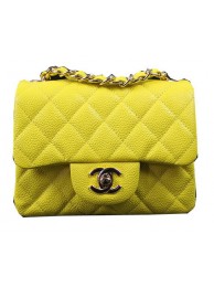 Chanel Classic MINI Flap Bag Lemon Cannage Pattern CF1115 Gold HY8681tL32
