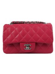Chanel Classic MINI Flap Bag Rose Cannage Pattern CF1119 Silver HY24780aj95