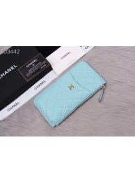 Chanel classic pouch Grained Calfskin& gold-Tone Metal A84402 light green HY8111Eb92