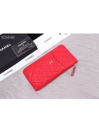 Chanel classic pouch Grained Calfskin& Gold-Tone Metal A84402 red HY2103cP15