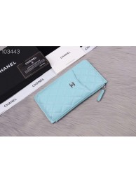 Chanel classic pouch Grained Calfskin& silver-Tone Metal A84402 light green HY26065Av26