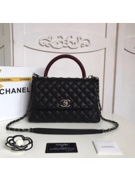 Chanel Classic red Top Handle Bag Original Caviar Leather A92215 black HY18999mV18