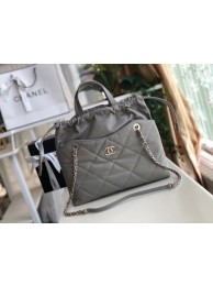 Chanel Classic Sheepskin Leather Shopping bag AS0985 grey HY455Kd37