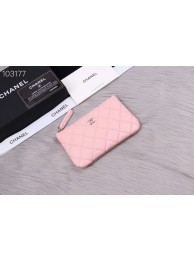 Chanel classic small pouch Grained Calfskin& silver-Tone Metal A82365 pink HY13744Yo25