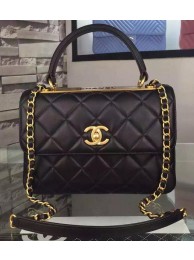 Chanel Classic Top Flap Bag Black Original Leather A98079 Gold HY18632su78