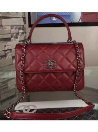 Chanel Classic Top Flap Bag Burgundy Original Leather A98079 Silver HY20490Lp50
